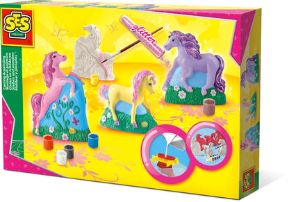 SES Creative - Set para moldear y pintar caballos, multicolor (01356