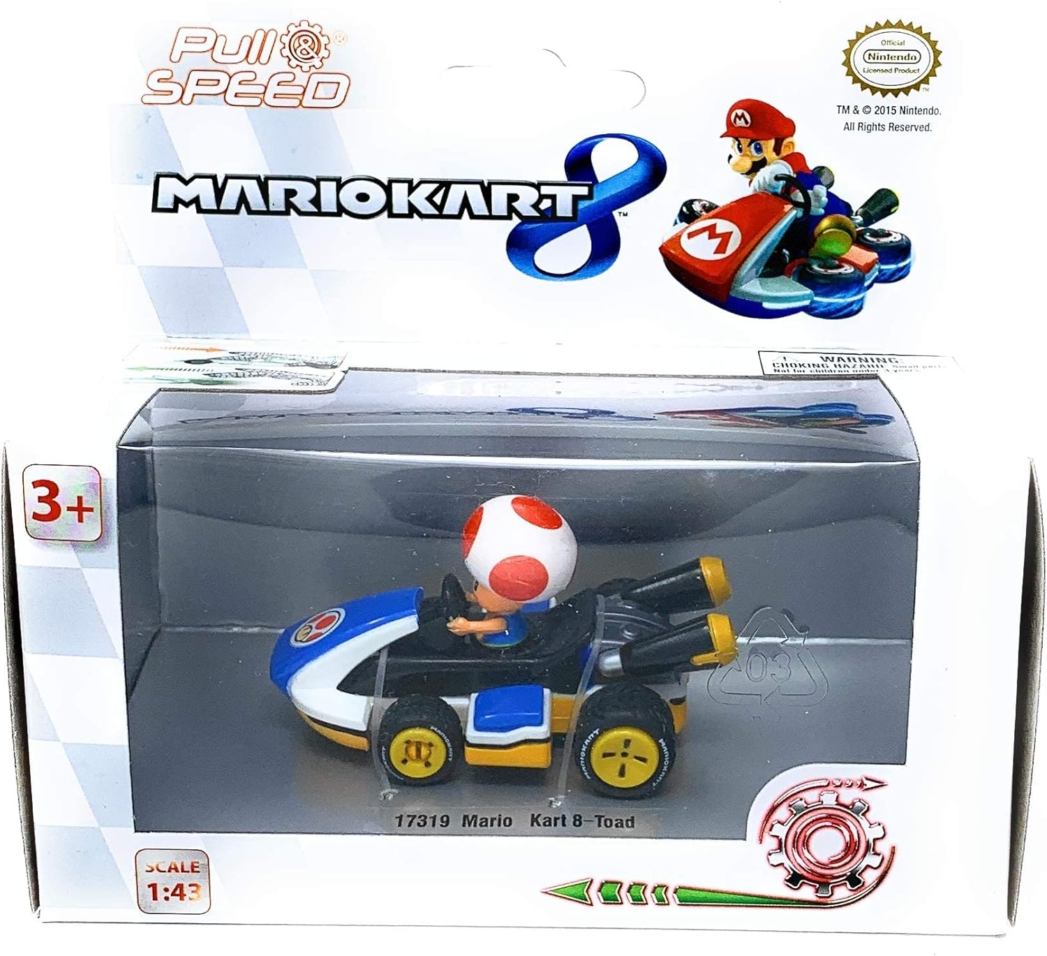 Nintendo- Mario Kart 8 Pull Speed Toad, 15817039