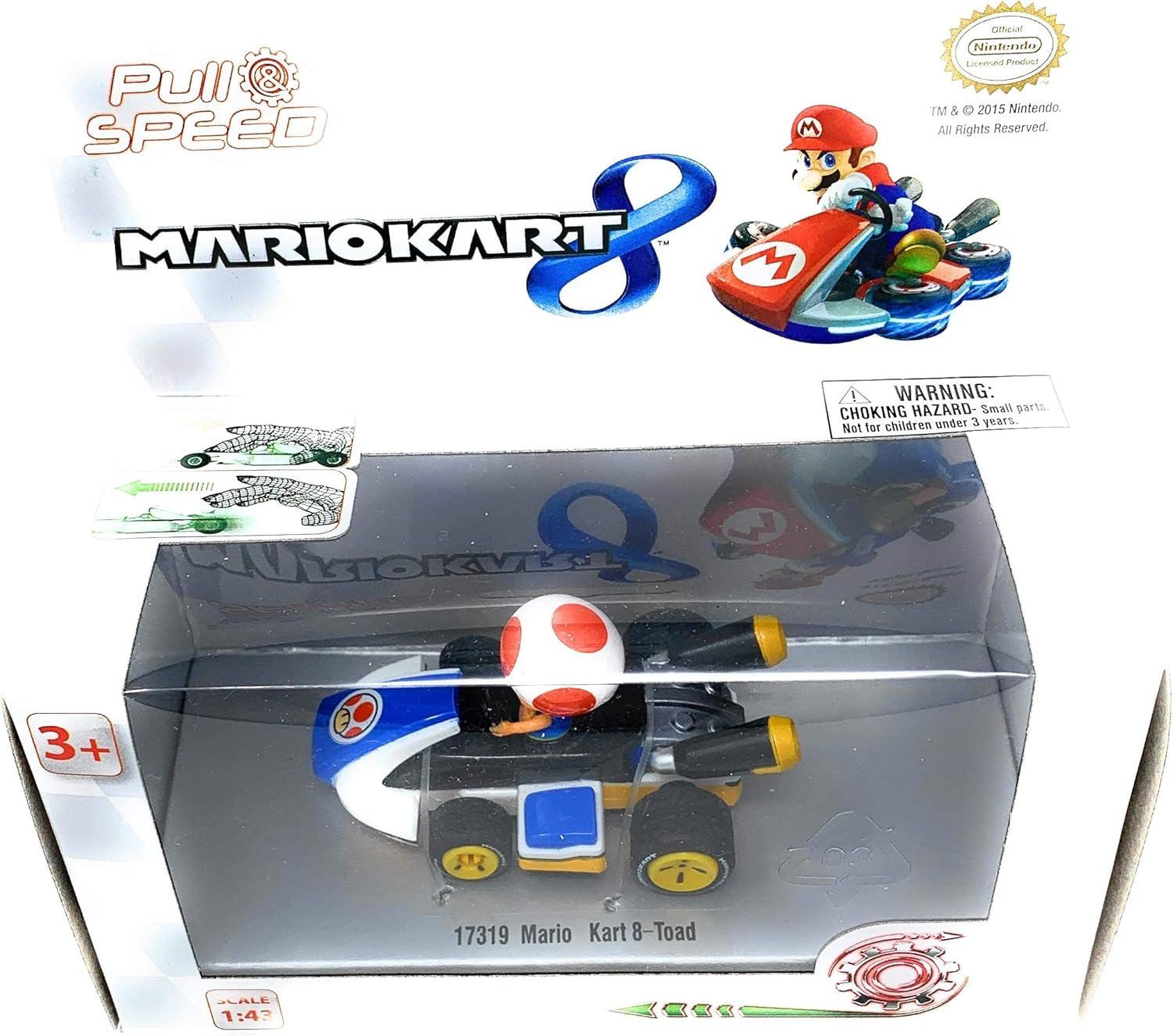 Nintendo- Mario Kart 8 Pull Speed Toad, 15817039
