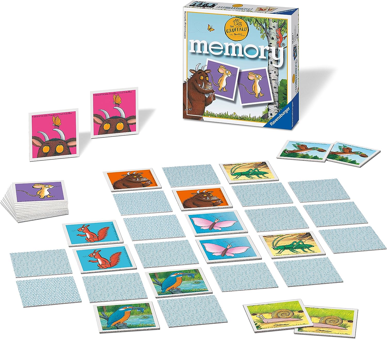Ravensburger The Gruffalo Mini Memory Game - Matching Picture Snap Pairs Game For Kids Age 3 Years and Up - Gruffalo Toy