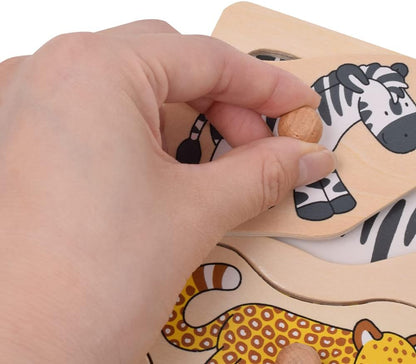 Steckpuzzle Was gehört zu wem?