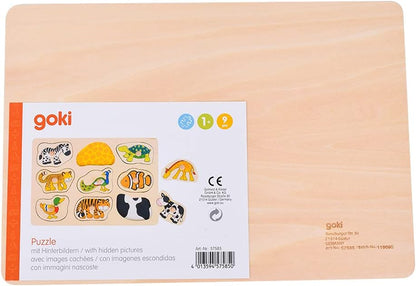 Steckpuzzle Was gehört zu wem?