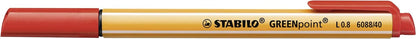 Felt Tip Sign Pen - STABILO GREENpoint - Wallet of 4