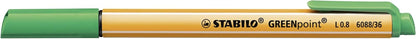 Felt Tip Sign Pen - STABILO GREENpoint - Wallet of 4