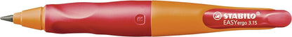 Ergonomic Mechanical Pencil - STABILO EASYergo 3.15 - Right-Handed - Orange/Red + Sharpener