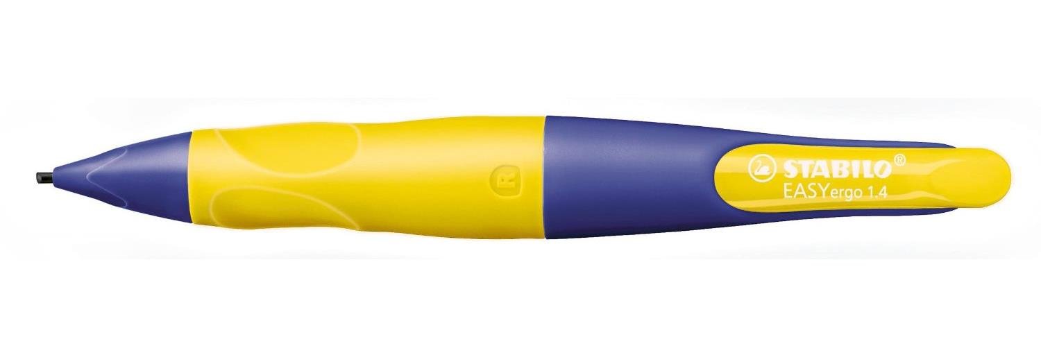 Handwriting Pencil - STABILO EASYergo 1.4 - Right Handed - Violet/Neon Yellow