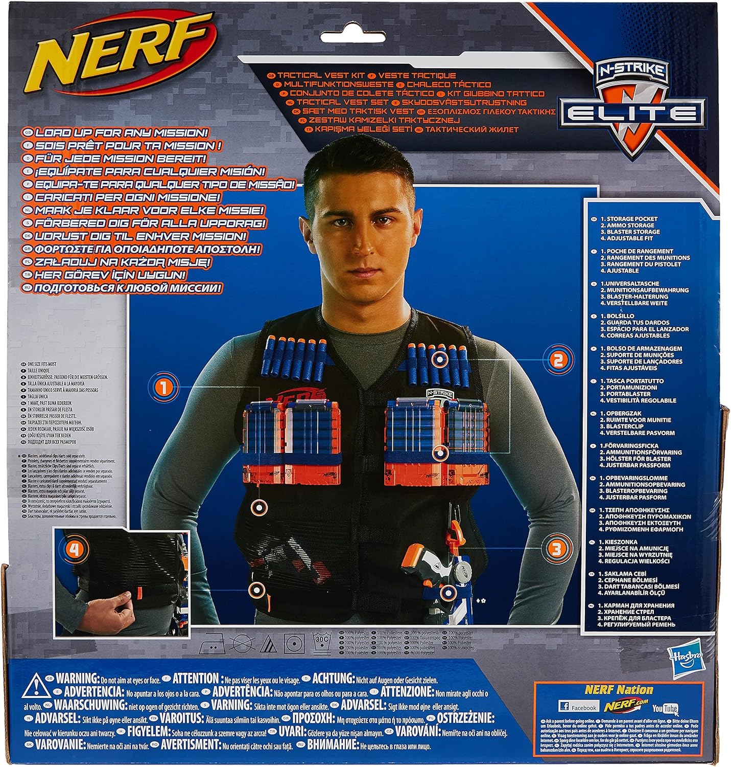 Hasbro Nerf A0250148 - N-Strike Elite Battle vest, Nerf Accessoires