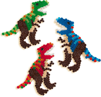 SES-Creative-Hobby e creatività Perline Dinosauro Perle da Stirare Trex, Multicolore, ‎14.86 x 3.96 x 19.81 cm, 6117