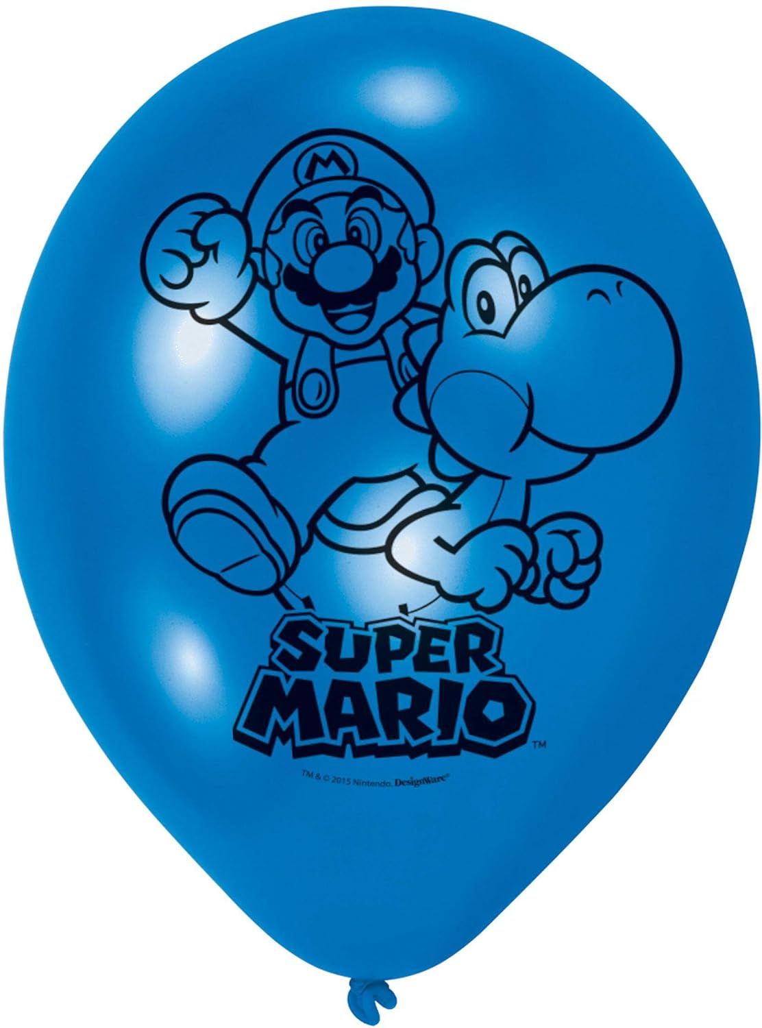 Amscan 9901546 - Latexballons Super Mario, 6 Stück, Luftballons