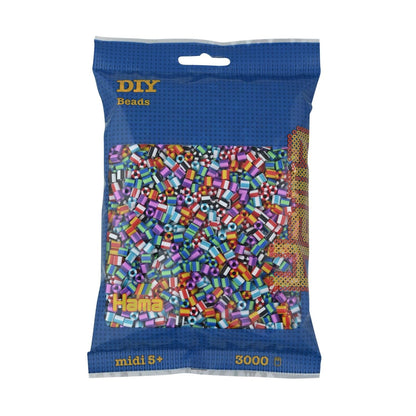 Hama Beads Bag | Approx. 3000 Midi Fuse Beads | Mosaic Decoration Arts & Craft for Creative Children Ages 5+ | Mix 90
