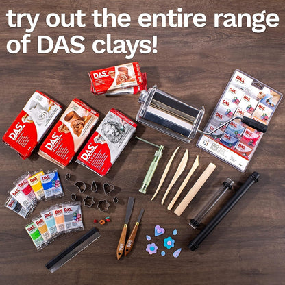 DAS White 1 kg Air Hardening Modelling Clay, Non Bake, Ready To Use, Suitable for All Ages, Ideal for Professionals & Hobbyists