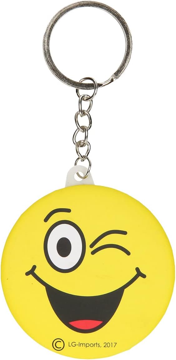 kleine-grabbelcadeautjes - Sleutelhanger - Lachgezicht met Spiegeltje (1 TOYS