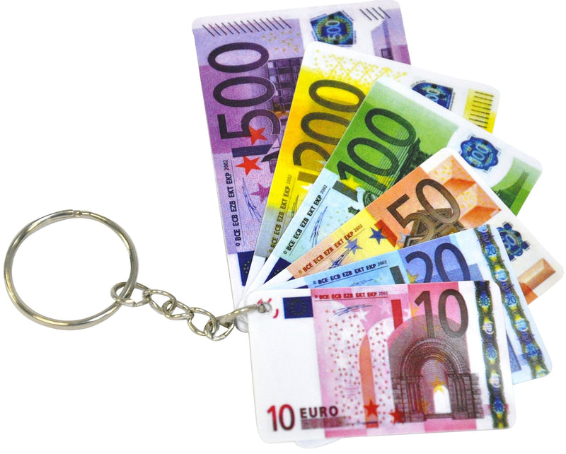 Schlüsselanhänger 'Euroscheine' (12er Pack