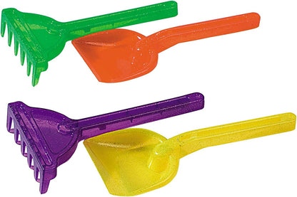 Androni Giocattoli- Summer Time Juego de Paletta y Rastrillo de plástico, 26 cm, Colores Surtidos (4301
