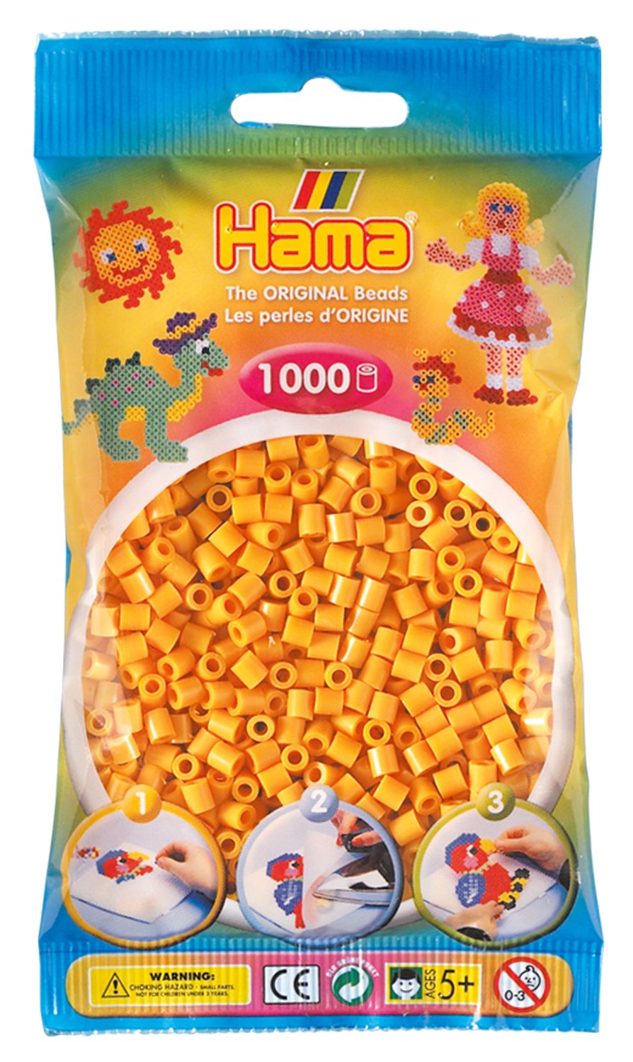Hama Beads Bag | Approx. 1000 Midi Fuse Beads | Mosaic Decoration Arts & Craft for Creative Children Ages 5+ | Teddybear Brown
