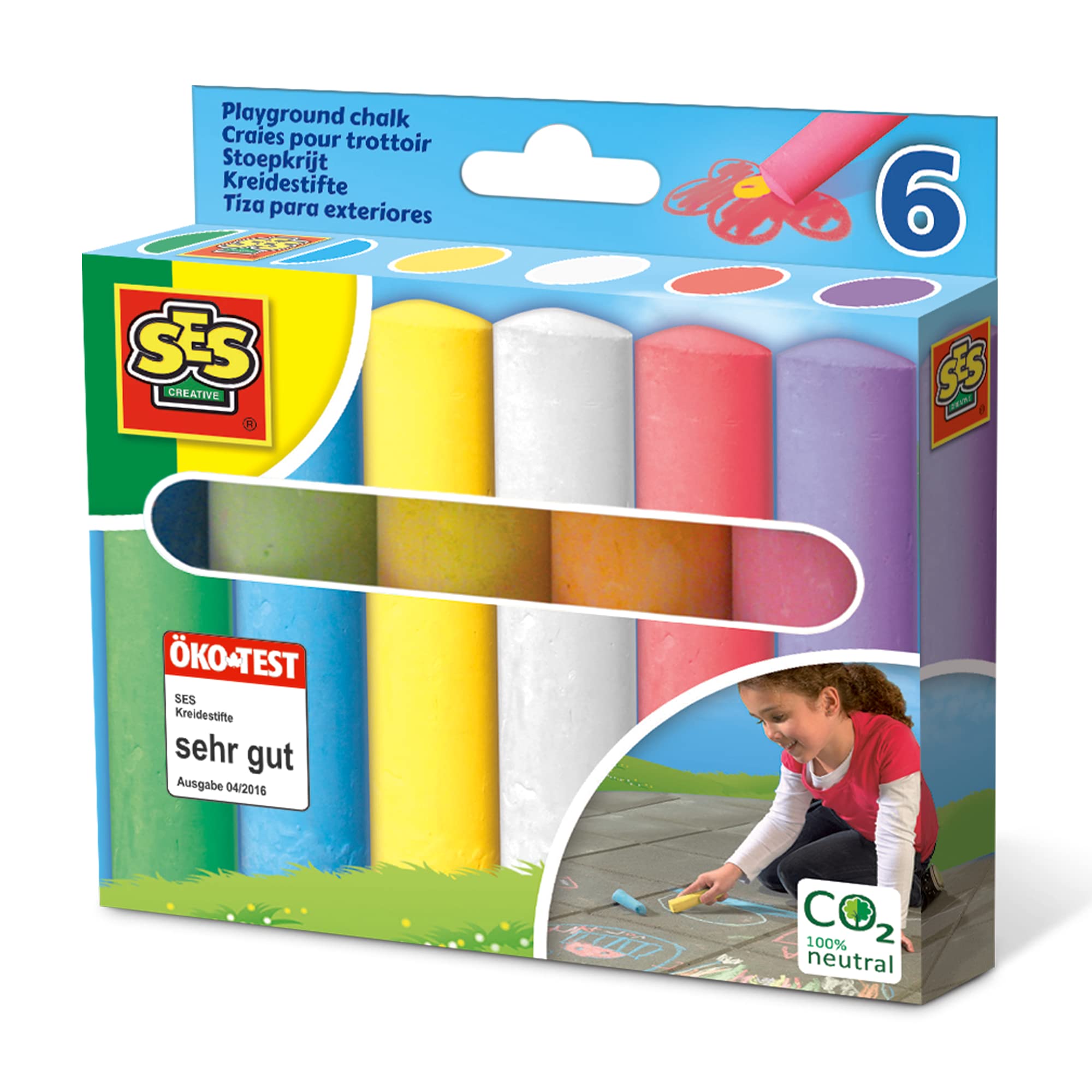 SES SES02206 2206 SES02206-Spielplatz Kreiden, 6 Stück (1er Pack