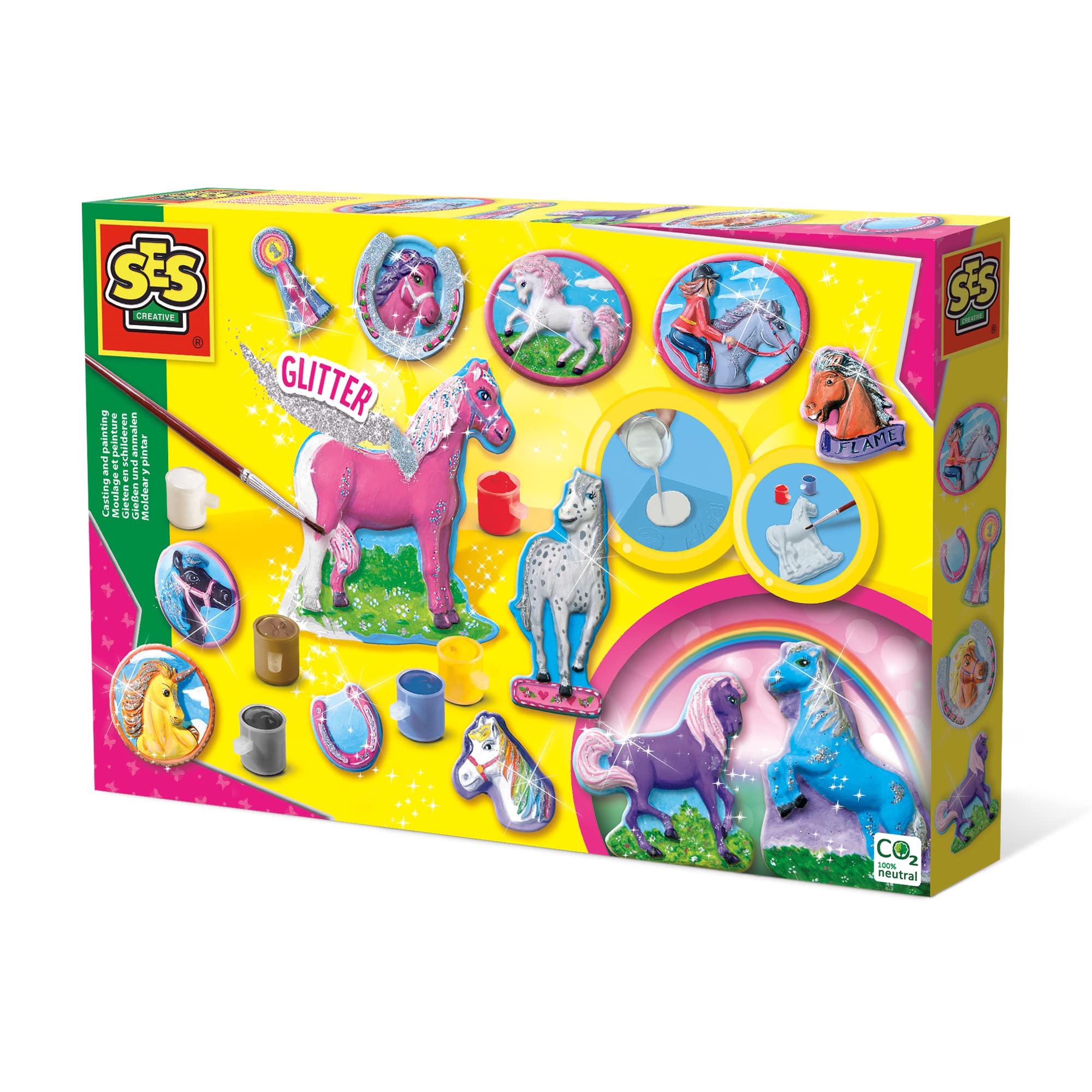 SES Creative 01155 Children's Fantasy Horse Casting and Painting Set, Mixed