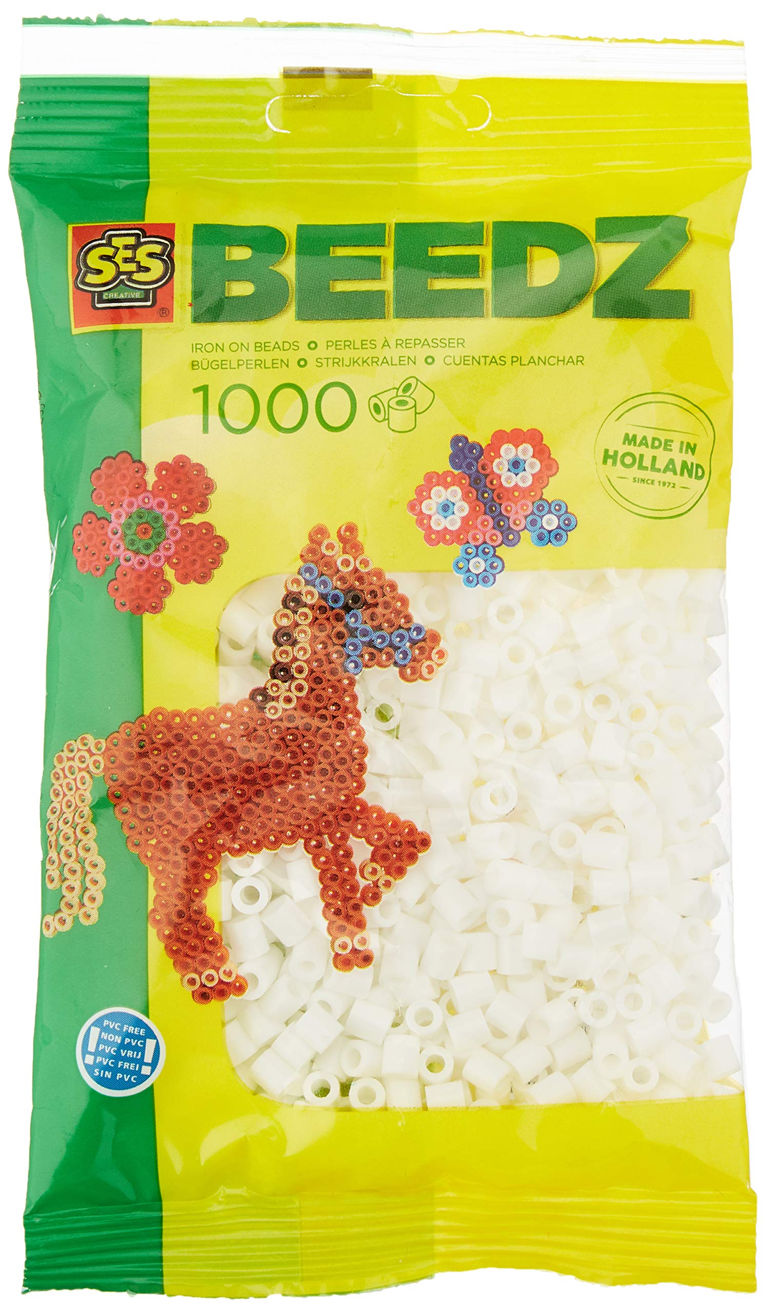 SES Bügelbild Perlen (weiß
