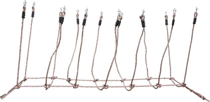 small foot 6998 rope bridge made of safe plastic rope, for tensioning between trees, loadable up to 100 kg Natural