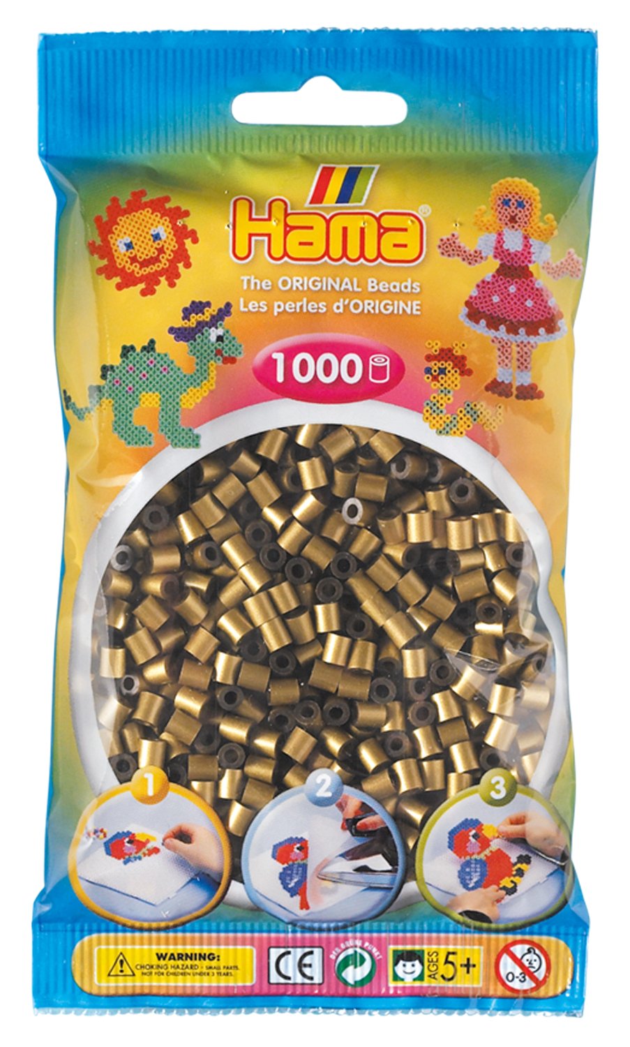 Hama 207-63 Beads 1,000 Bead Refill Bag - Bronze