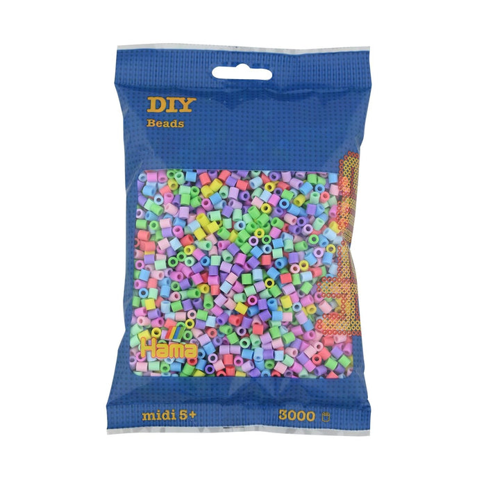 Hama Beads Bag | Approx. 3000 Midi Fuse Beads | Mosaic Decoration Arts & Craft for Creative Children Ages 5+ | Mix 50