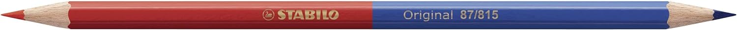Premium Colouring Pencil, STABILO Original, Single Pen, Two-Tone, Red & Blue