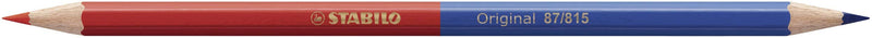 Premium Colouring Pencil, STABILO Original, Single Pen, Two-Tone, Red & Blue
