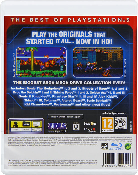 SEGA Mega Drive Ultimate Collection- Essentials (PS3