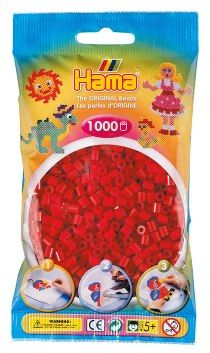 Hama Beads 207-22, Dark Red (1000 Midi Beads)