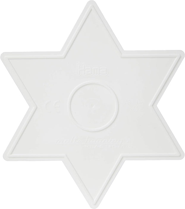Hama Pin Plate Large Star 269, White, 17 x 14.5 x 0.5 cm Single