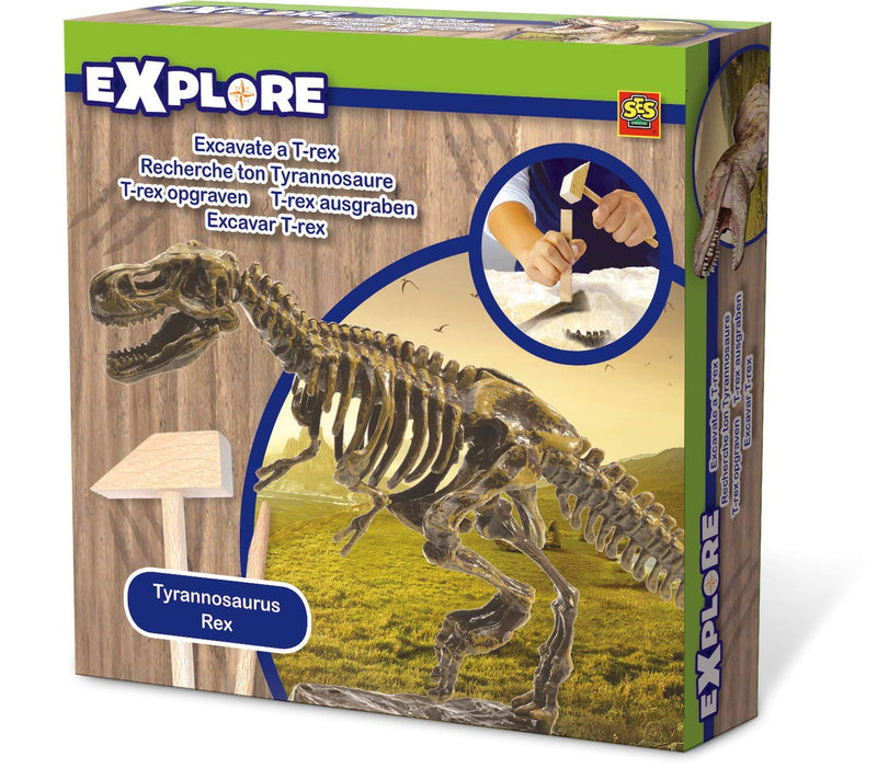 SES Creative 25028 Dinosaurs Explore Excavate A T-Rex Toy, Mixed, 18