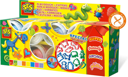 SES Creative 00498 Children's Claymania Super Clay and Cutters Set, Mixed
