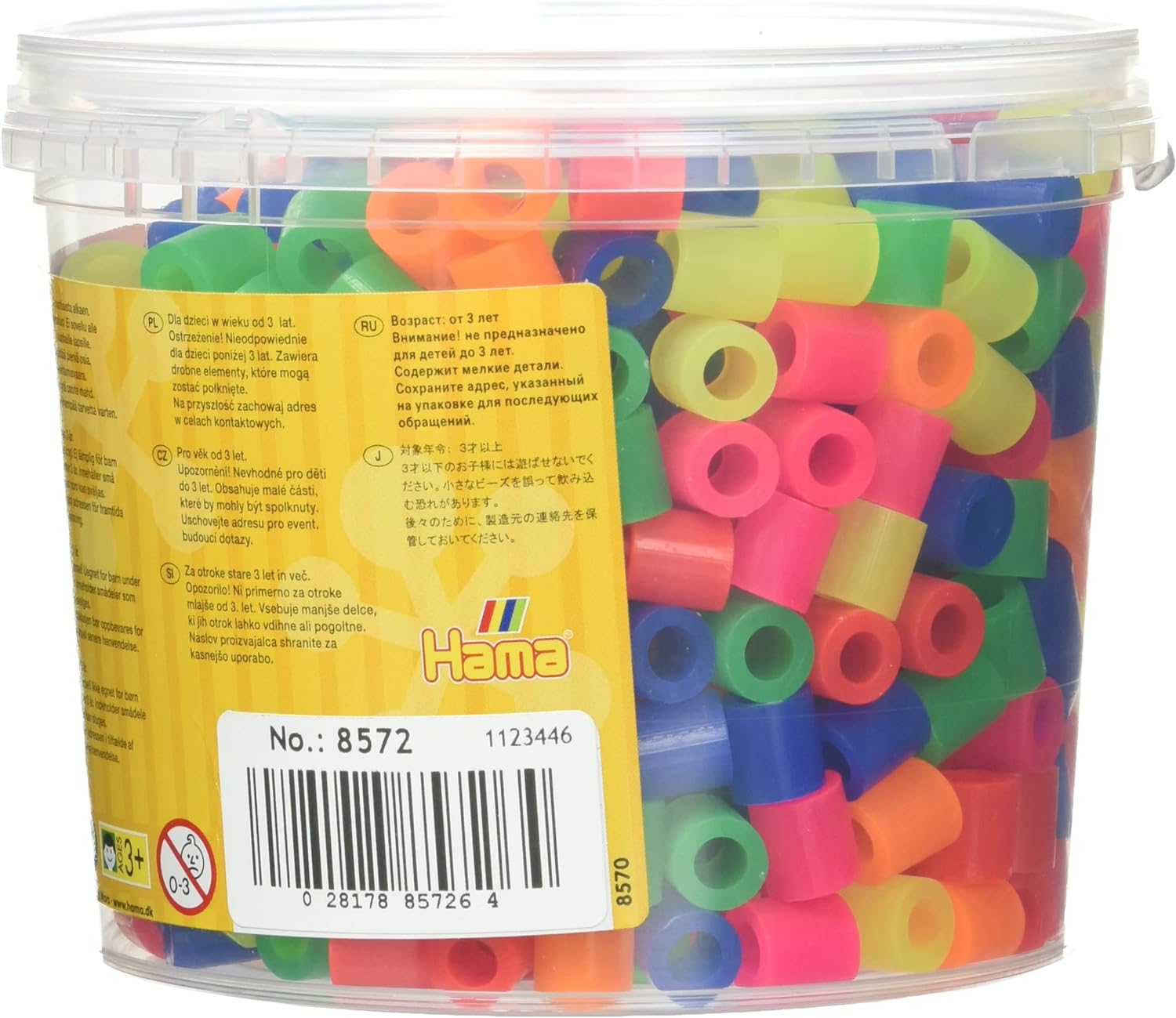 Hama Maxi Pot 600 perles néon Color Actividades Creativas, Multicolor (161-08572.00