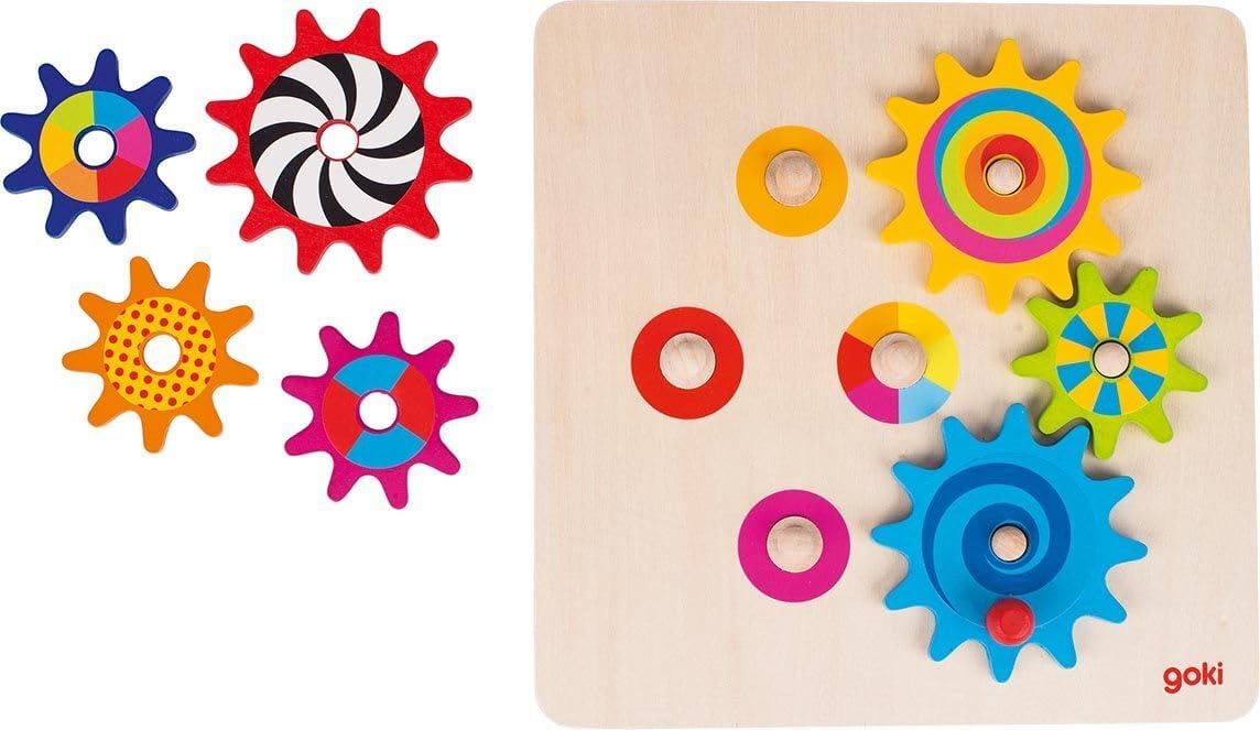 GOKI- Juego de los Engranajes, Multicolor (58530