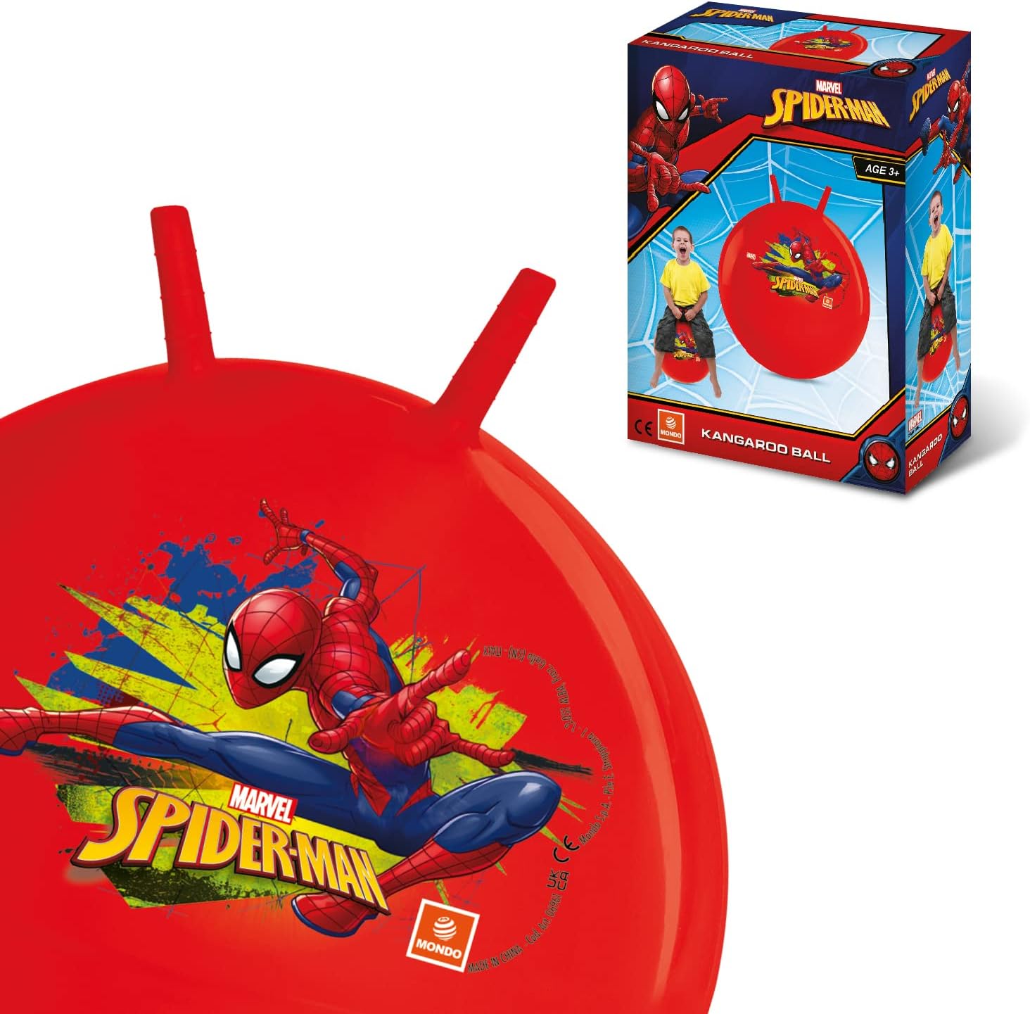 Spiderman Mondo Kangaroo Hopper with Two Hand Grip