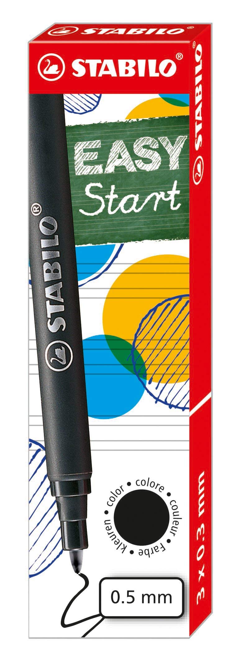 Ergonomic Rollerball - STABILO EASYoriginal Refills - Pack of 3