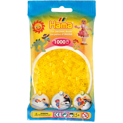 HAMA 207-14 - Perlen transparent gelb, 1000 Stück Durchsichtig