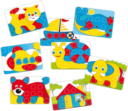 Quercetti-Quercetti-4401 FantaColor Baby-Juego de mosaicos para Bebes, Color surtido (4401