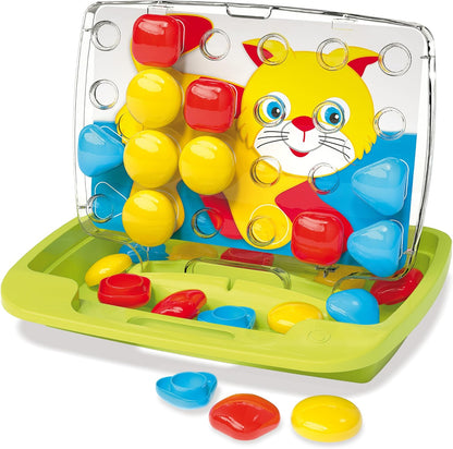 Quercetti-Quercetti-4401 FantaColor Baby-Juego de mosaicos para Bebes, Color surtido (4401