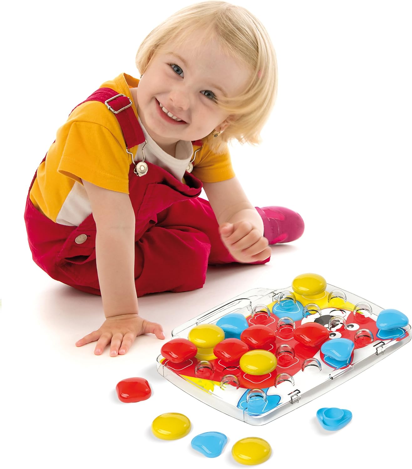 Quercetti-Quercetti-4401 FantaColor Baby-Juego de mosaicos para Bebes, Color surtido (4401