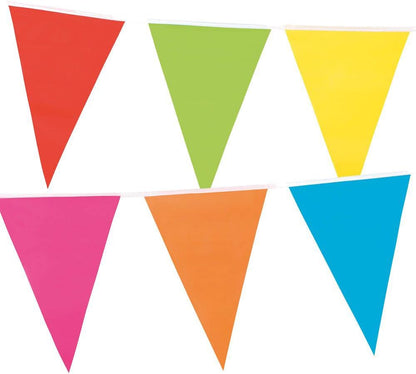 Boland - Riesen-Wimpelkette, Größe 10m, Fahnenkette, Foliengirlande, Hängedekoration, Karneval, Mottoparty, Geburtstag, Kindergeburtstag