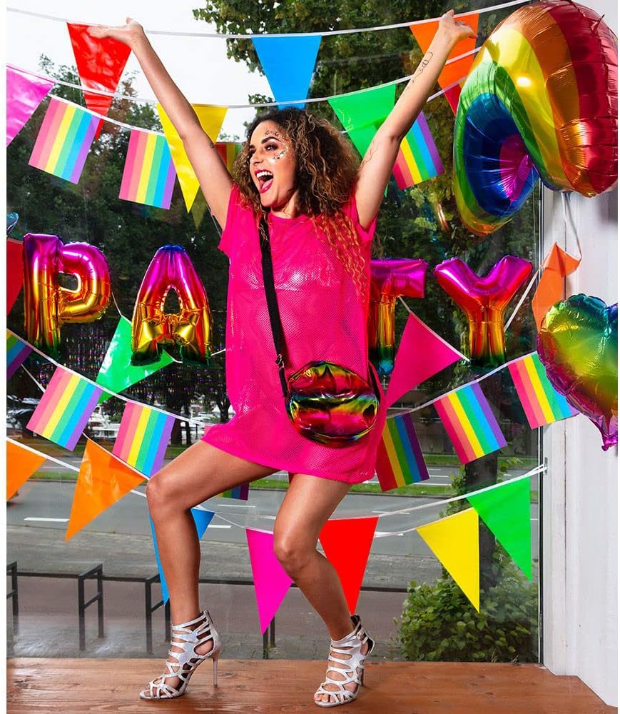 Boland - Riesen-Wimpelkette, Größe 10m, Fahnenkette, Foliengirlande, Hängedekoration, Karneval, Mottoparty, Geburtstag, Kindergeburtstag