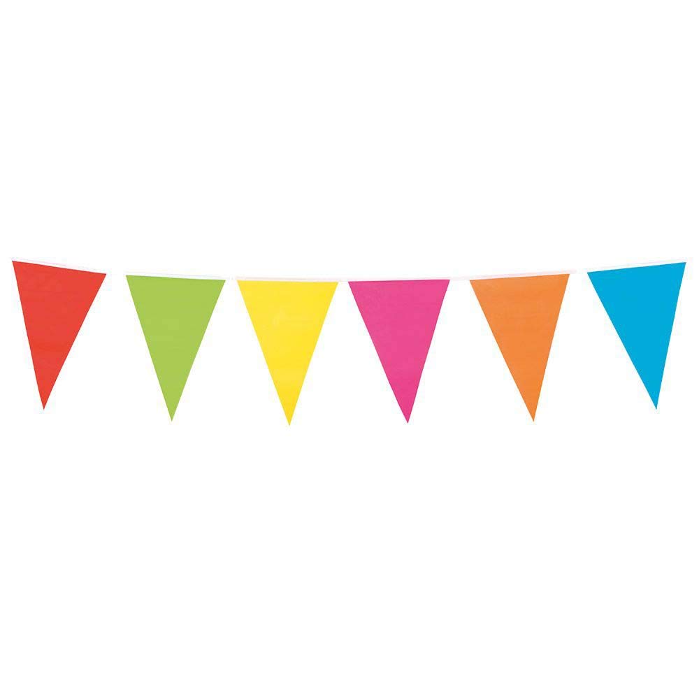Boland - Riesen-Wimpelkette, Größe 10m, Fahnenkette, Foliengirlande, Hängedekoration, Karneval, Mottoparty, Geburtstag, Kindergeburtstag