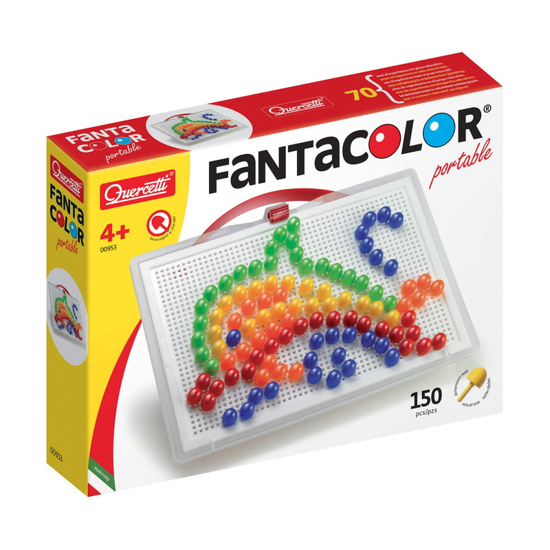 Quercetti 0953 Quercetti-0953 FC Portable Large d.15, Kids' Mosaic Kits-STEAM Toy
