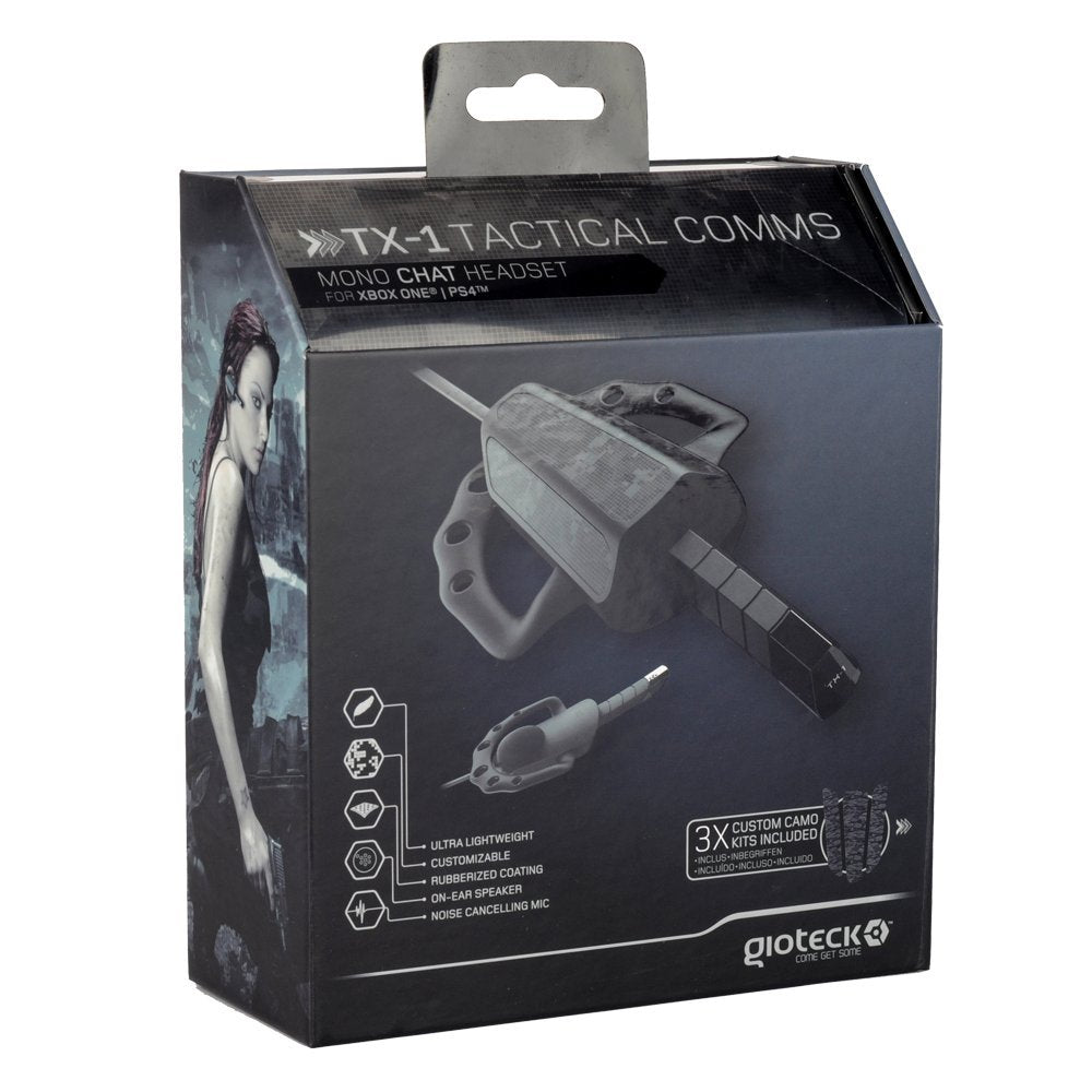 Gioteck TX-1 Tactical Comms Mono Chat Headset for Xbox One and PS4