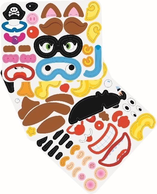 goki- Juego de imánes „Caras Divertidas“ niña, Multicolor, Small (58492