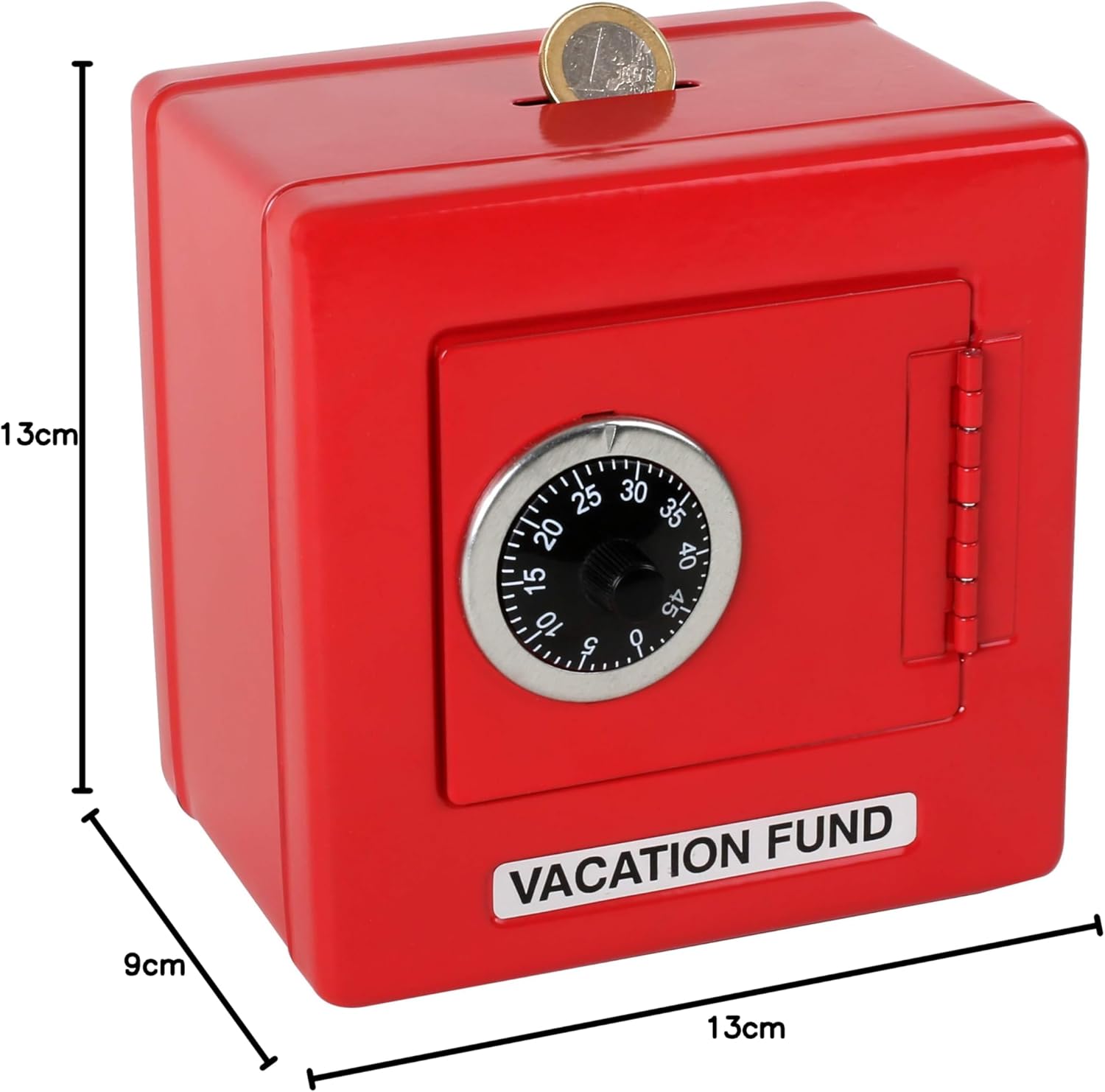 Box Combination Metal Lock Safe ? Red