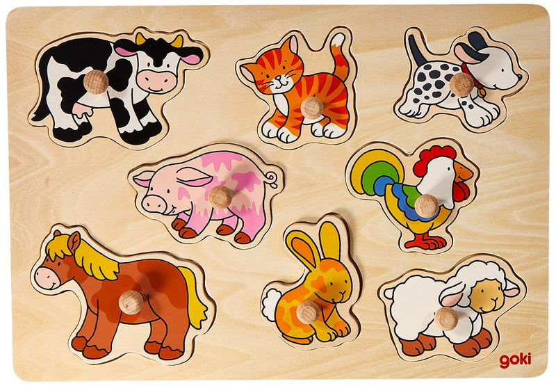 Goki 57873 Farm Vii, Lift-Out Puzzle, Mixed, 30 x 21 cm