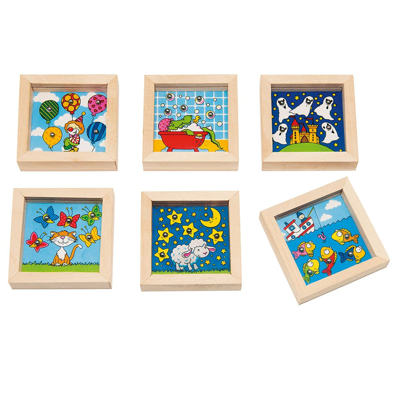 Goki 4013594567039 Patience Game with Steel Balls, Assorted Colours, 1 Item