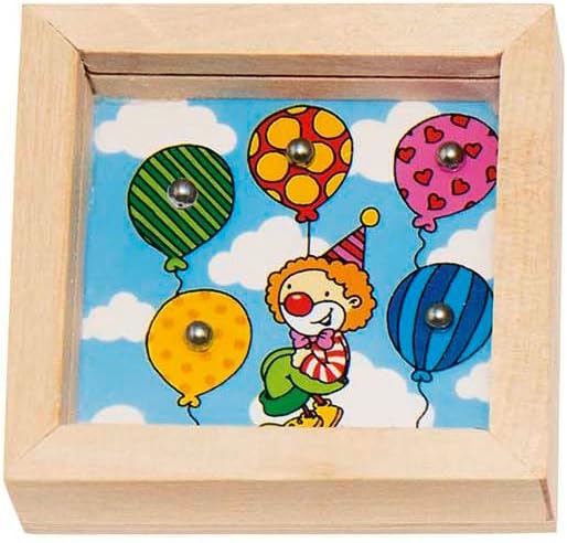 Goki 4013594567039 Patience Game with Steel Balls, Assorted Colours, 1 Item
